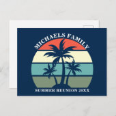 ビーチファミリー懇親会サンセットアイランドカスタムパーティー ポストカード (正面/裏面)