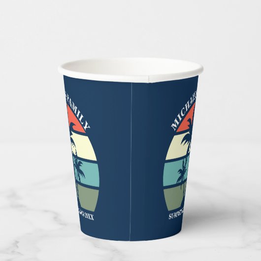 ビーチファミリー懇親会サンセットアイランドカスタムパーティー 紙コップ (右)