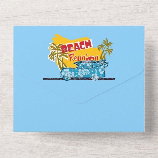 ビーチファミリー懇親会招待状 オールインワン招待状 (裏面)