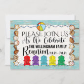 ビーチファミリー懇親会等招待状テンプレート 招待状 (正面)