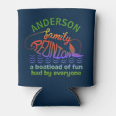 ビーチファミリー懇親会航海のおもしろい魚 |カスタム 缶クーラー (正面)