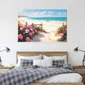 *~*ビーチフェンスバラTV2 Stretted Canvas Print キャンバスプリント (インサイチュ (寝室))
