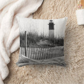 ビーチフェンス及び灯台 クッション (ブランケット)