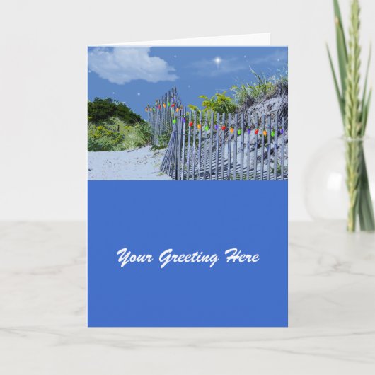 ビーチフェンス&ダンスクリスマスグリーティング シーズンカード (正面)