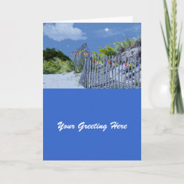 ビーチフェンス&ダンスクリスマスグリーティング シーズンカード