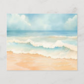 ビーチフォトアーチ結婚式招待状 (裏面)