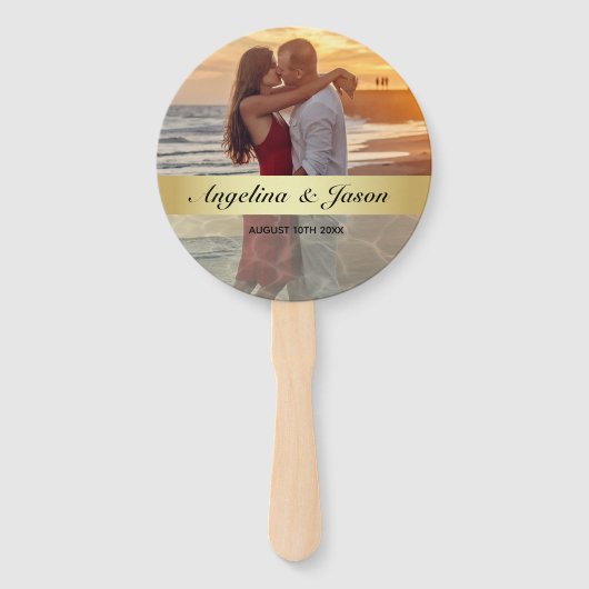 ビーチフォトウェディングパーティー ハンドファン (正面)