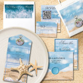 ビーチフォトデスティネーションウェディングオールインワン オールインワン招待状