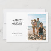 ビーチフォトハッピーホリデイズクリスマスカード シーズンカード (正面)