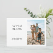 ビーチフォトハッピーホリデイズクリスマスカード シーズンカード (スタンド正面)