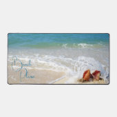 ビーチフォトビーチpleaseことわざカスタム デスクマット (正面)