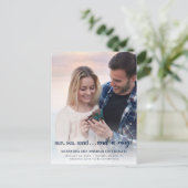 ビーチフォト婚約発表葉書 案内ポストカード (スタンド正面)