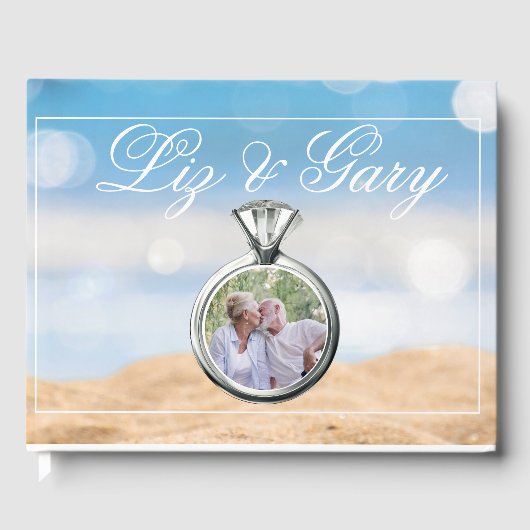 ビーチフォト宛先ウェディング ゲストブック (正面)