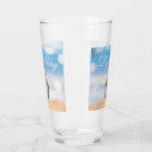ビーチフォト宛先ウェディング タンブラーグラス (左)
