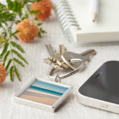 ビーチフォト海ブルー風光明媚 キーホルダー (側面)