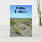 ビーチフォト誕生日 カード (正面)