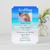 ビーチフォト ウェディングの招待状 招待状 (スタンド正面)