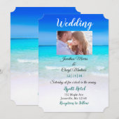 ビーチフォト ウェディングの招待状 招待状 (正面/裏面)