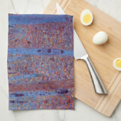 ビーチフォレストバイグスタフクリムトヴィンテージアールヌーボー キッチンタオル (四つ折り)