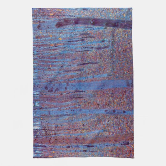 ビーチフォレストバイグスタフクリムトヴィンテージアールヌーボー キッチンタオル (縦)