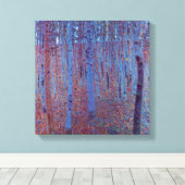 ビーチフォレストバイグスタフクリムトヴィンテージアールヌーボー キャンバスプリント (インサイチュ (ウッドフロア))