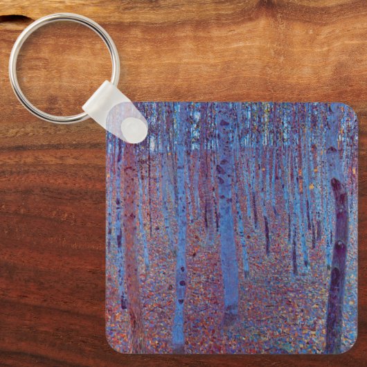 ビーチフォレストバイグスタフクリムトヴィンテージアールヌーボー キーホルダー (正面)