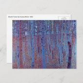 ビーチフォレストバイグスタフクリムトヴィンテージアールヌーボー ポストカード (正面/裏面)