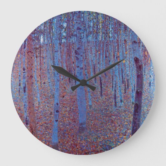 ビーチフォレストバイグスタフクリムトヴィンテージアールヌーボー ラージ壁時計 (正面)