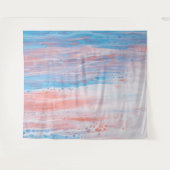 *~*ビーチフォームパステル抽象芸術ターコイズピーチ タペストリー (正面(横))