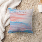 *~*ビーチフォームパステル抽象芸術PeachTurquoise クッション (ブランケット)