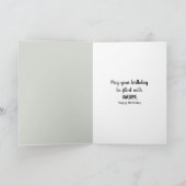 ビーチフットプリントとサンビーム誕生日 カード (内部)