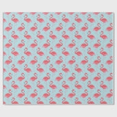ビーチフラミンゴ模様の包装紙 ラッピングペーパー (フラット)