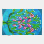 ビーチフラワーアクリル絵を描ズ キッチンタオル (横)
