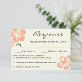 ビーチフラワーズRSVP -コーラル 出欠カード (スタンド正面)