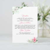 ビーチフラワー結婚ズ情報ゲストカード エンクロージャーカード (スタンド正面)