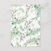 ビーチフラワー結婚ズ情報ゲストカード エンクロージャーカード (裏面)