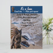 ビーチフリップフロップサンダルルアウ(ハワイ式宴会) 招待状 (スタンド正面)