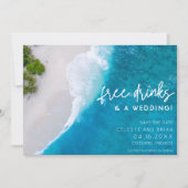 ビーチフリー飲結婚み物の写真保存日時 セーブザデート (正面)