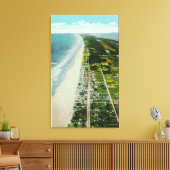 ビーチフロントの空中表示 キャンバスプリント (インサイチュ (リビング))