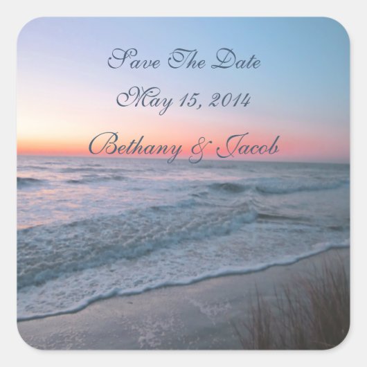 ビーチフロントビュー封筒用シール/シール スクエアシール (正面)