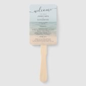 ビーチフロントヴィンテージハワイアン結婚式 プログラム ハンドファン (正面)