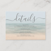 ビーチフロントヴィンテージ結婚ハワイアン詳細 エンクロージャーカード (正面)