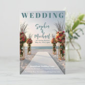 ビーチフロント結婚の雑誌の表紙 招待状 (スタンド正面)