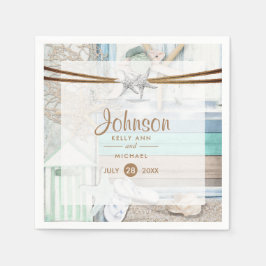 ビーチフロント結婚ズ スタンダードカクテルナプキン