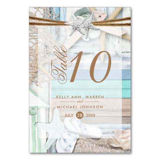 ビーチフロント結婚ズ – テーブルカード (正面)