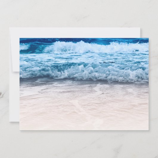 ビーチフロント行き先結婚式 招待状 (裏面)