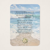 ビーチフローラ写真記念祈りの言葉カード (裏面)