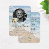 ビーチフローラ写真記念祈りの言葉カード (デスク)