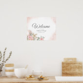 ビーチフローラ結婚のウェルカムサイン ポスター (キッチン)