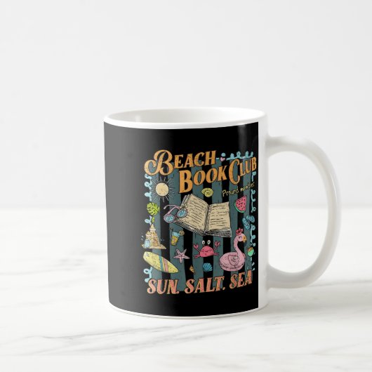 ビーチブッククラブ太陽塩海リーダー図書館夏 コーヒーマグカップ (右)
